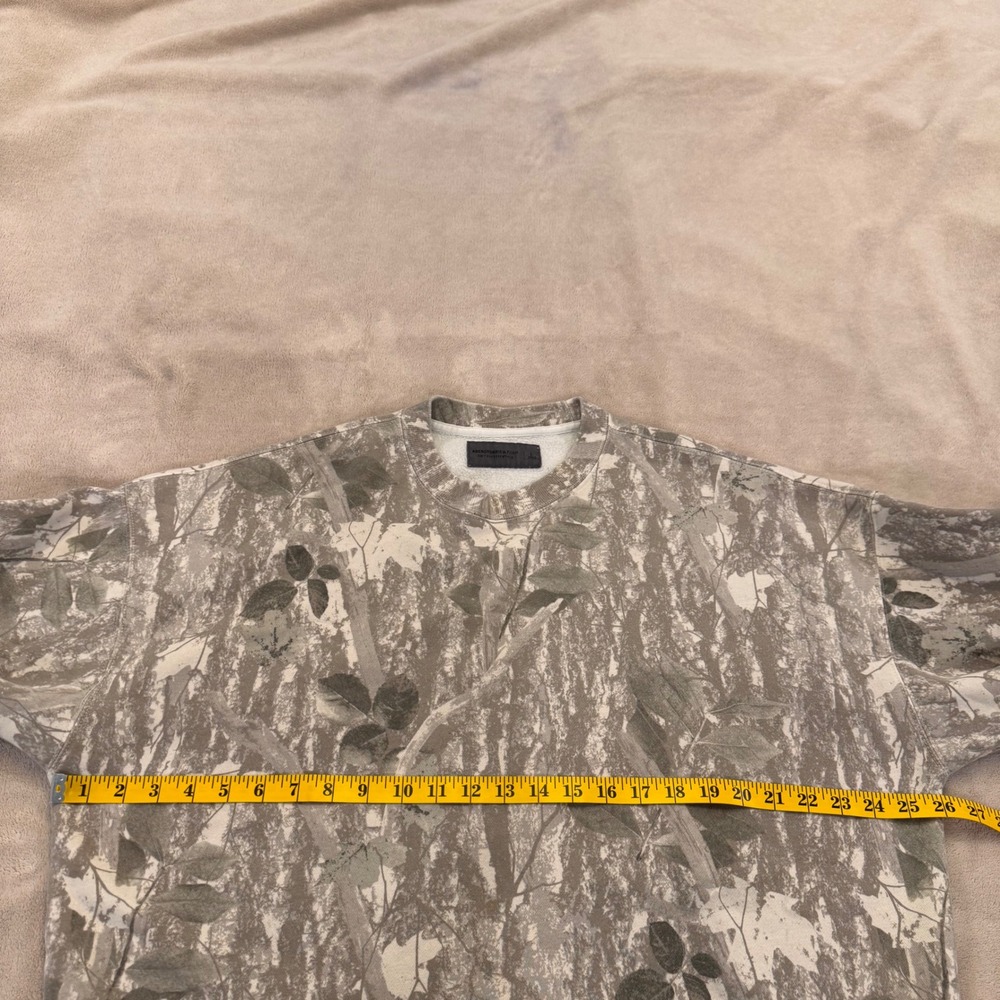 Abercrombie & Fitch Camo Soft Essentials Crewneck Sweatshirt Oversized Sz L - Picture 7 of 9